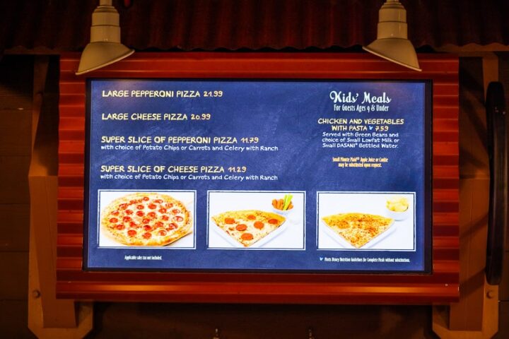 Expanded view of a comprehensive mega restaurant menu, highlighting specialized entrees and daily specials.