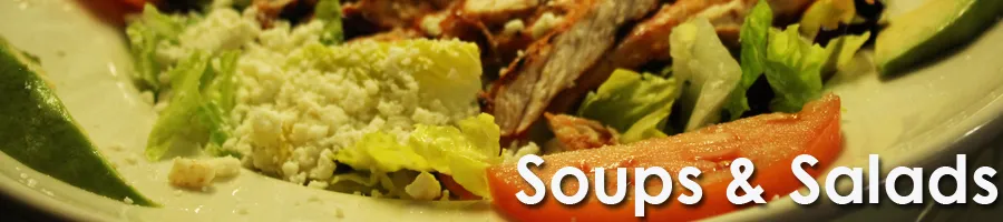 Authentic Mexican soups and fresh salads from the allintitle:pedro restaurant menu, showcasing healthy and flavorful options.