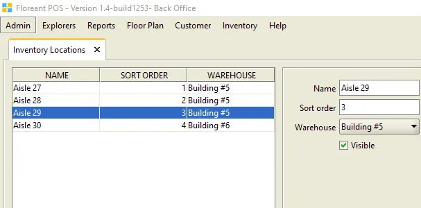 The back office interface showing vendors and unit measurements for specialized menu components