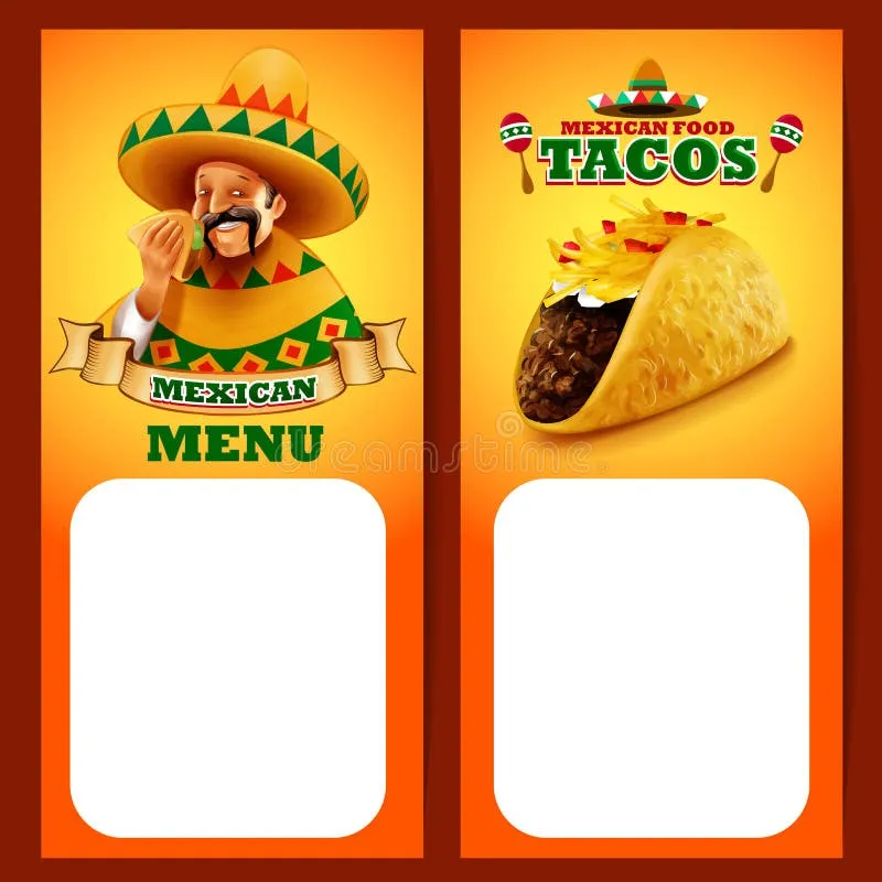 Illustration of hot and spicy Mexican tacos, a quintessential item for any chili pepper restaurant menu, highlighting bold flavors.