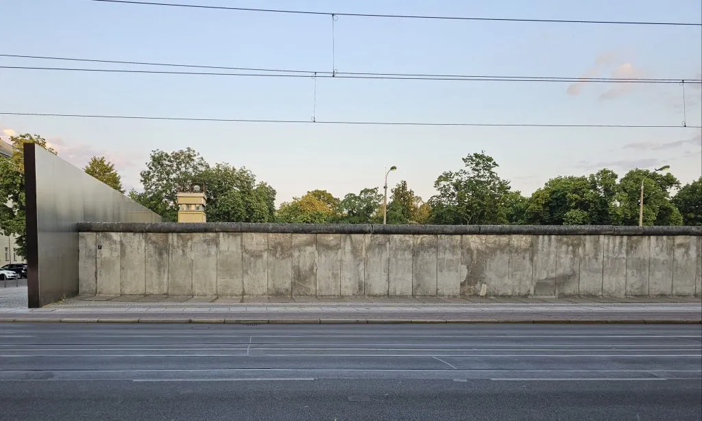 The preserved outdoor sections of the Berlin Wall along Bernauer Strasse, a solemn historical site