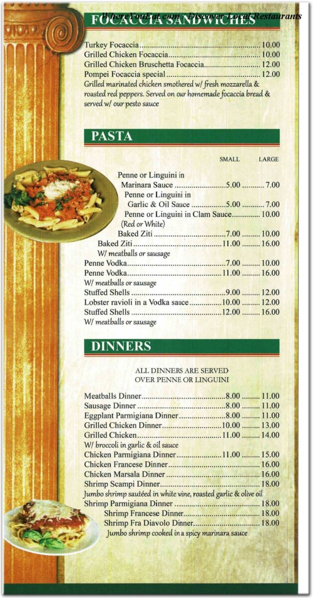pompei pizza restaurant menu: An Expert Guide to Classic and Specialty Italian Dishes