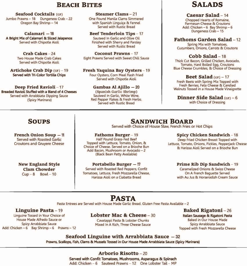 fathoms restaurant & bar menu: An Exclusive Analysis of Cape Coral’s Coastal Cuisine and Current Offerings