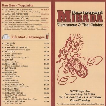 Mirada Restaurant Menu – An Exhaustive Guide to the Signature Dishes