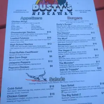 dusty's restaurant menu: A Deep Dive into Classic Comfort and Craft Beverage Pairings