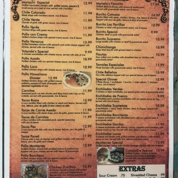 Las Parrillas Mexican Restaurant Menu - The Complete Dining Guide and Review
