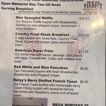 top of the viaduct restaurant menu: A Comprehensive Guide to New American Comfort Food in Massillon, OH
