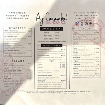 Comprehensive Analysis of the Ay Caramba Restaurant El Paso Menu and Dining Experience
