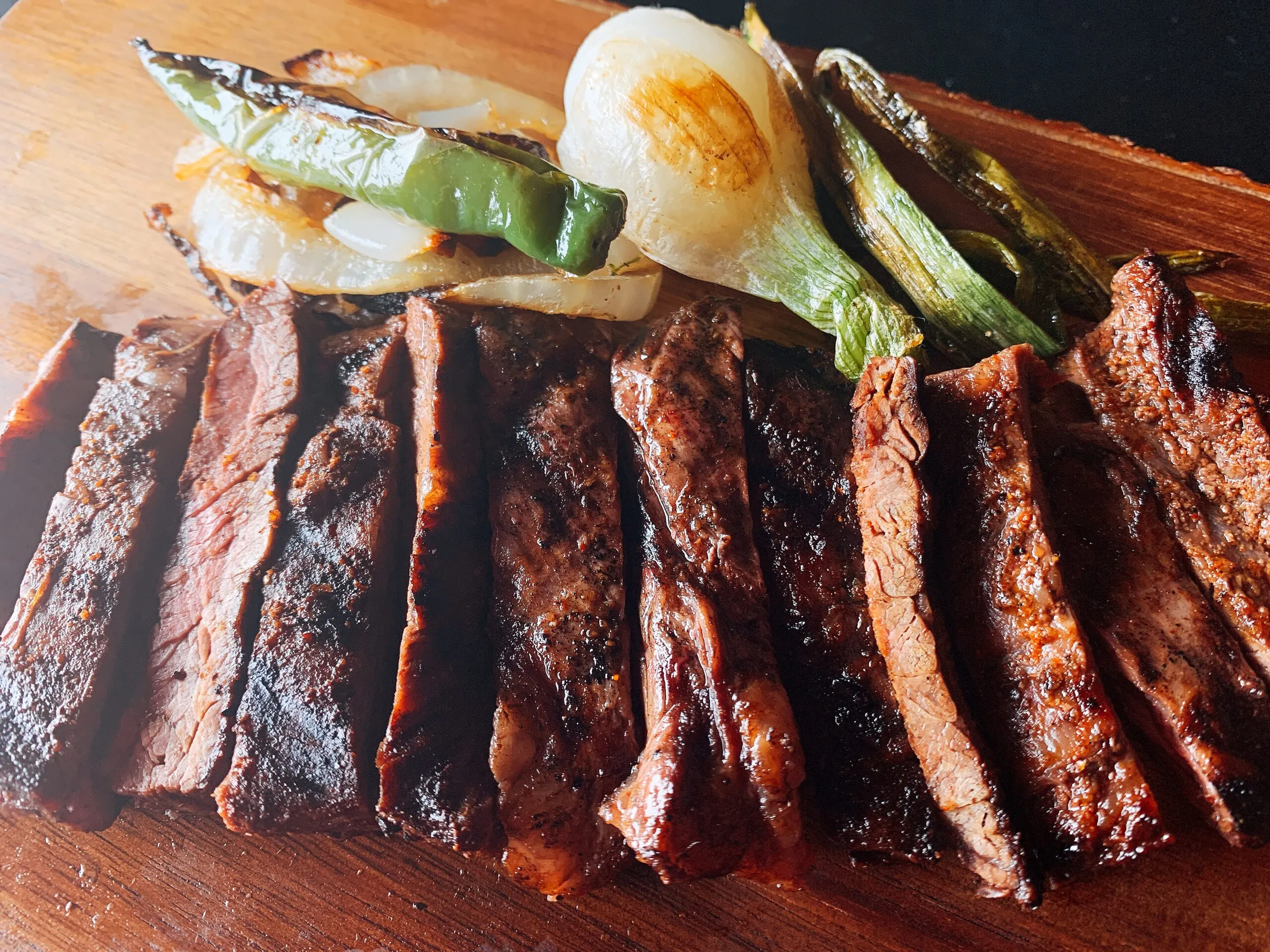 Carne Asada, grilled Superior Angus Skirt Steak, on the tlaquepaque restaurant menu