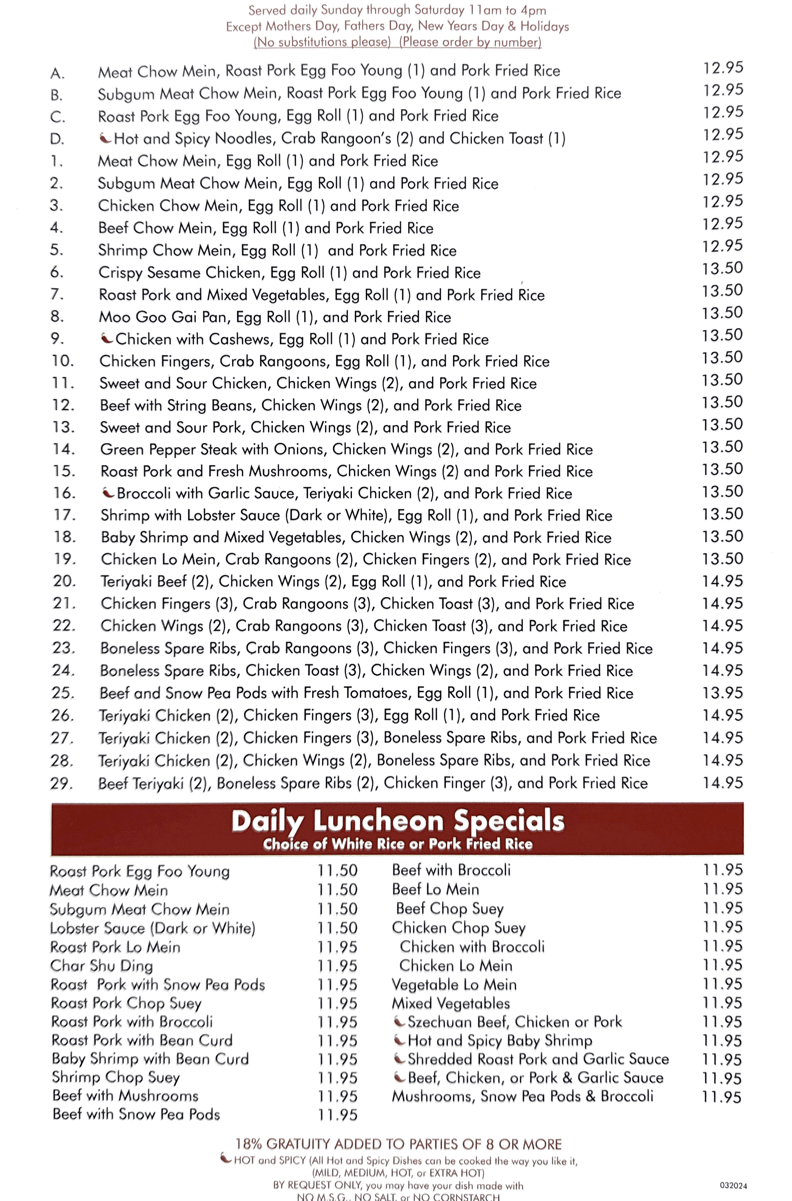 china hill restaurant menu: An Authoritative Guide to the Ultimate Lunch Special Offerings
