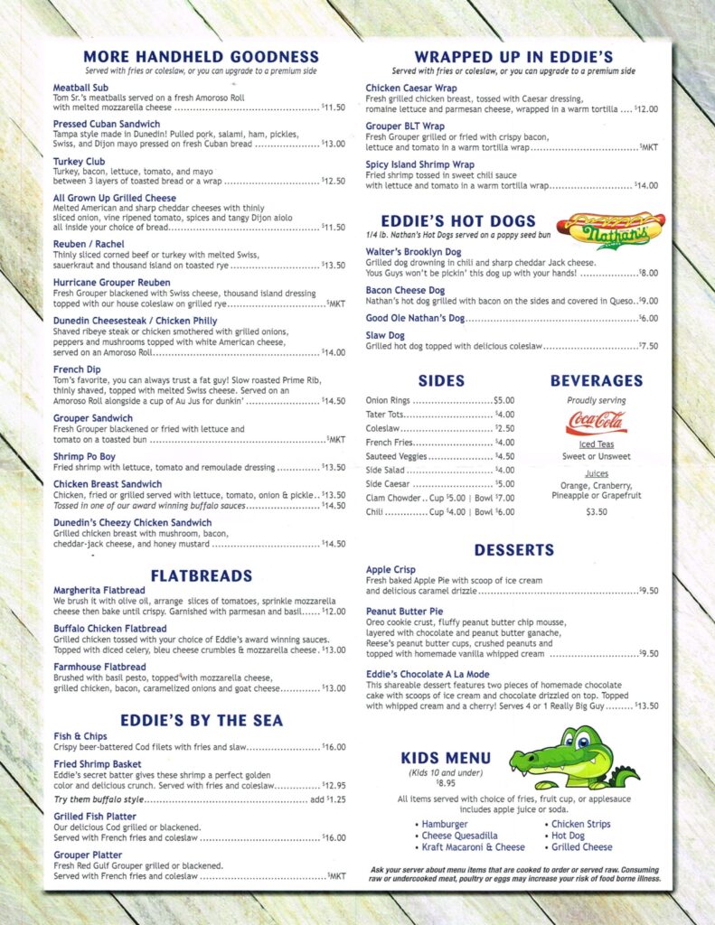 eddie's restaurant menu: A Detailed Analysis of Entrées and Pricing