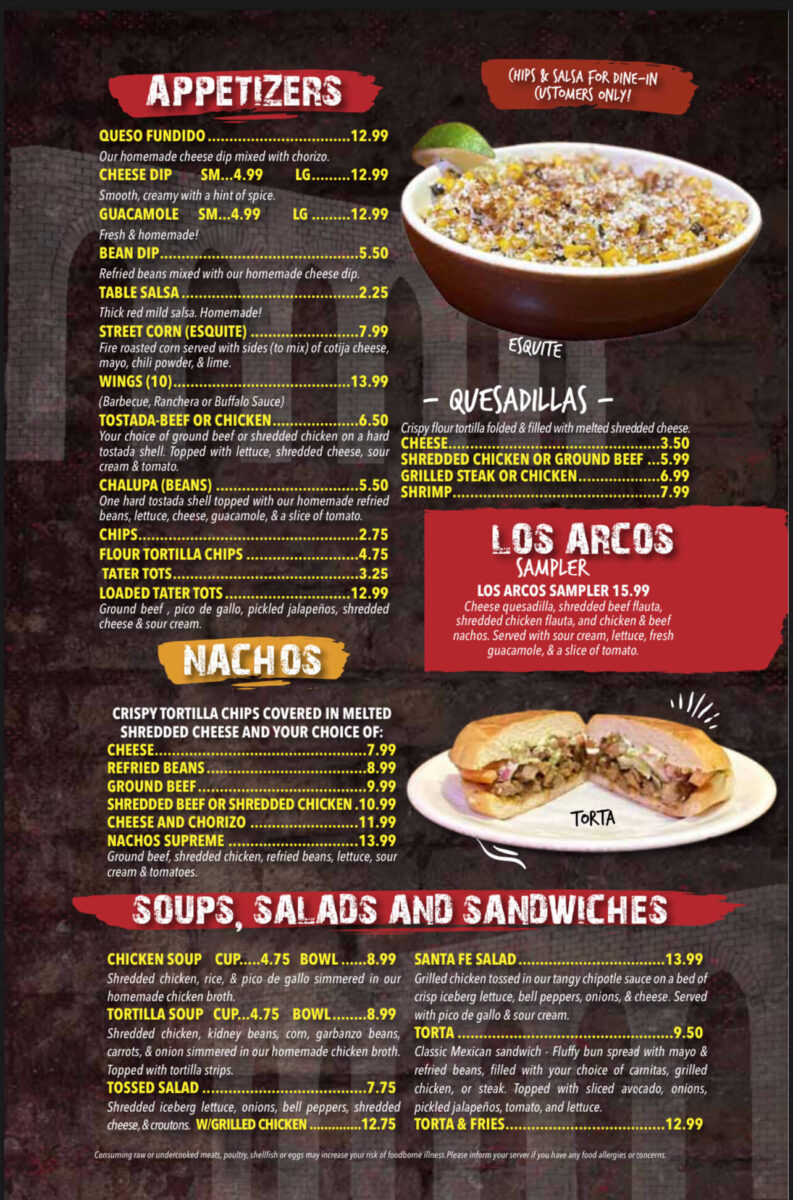 los arcos restaurant menu: A Comprehensive Guide to the Authentic Mexican Dining Experience