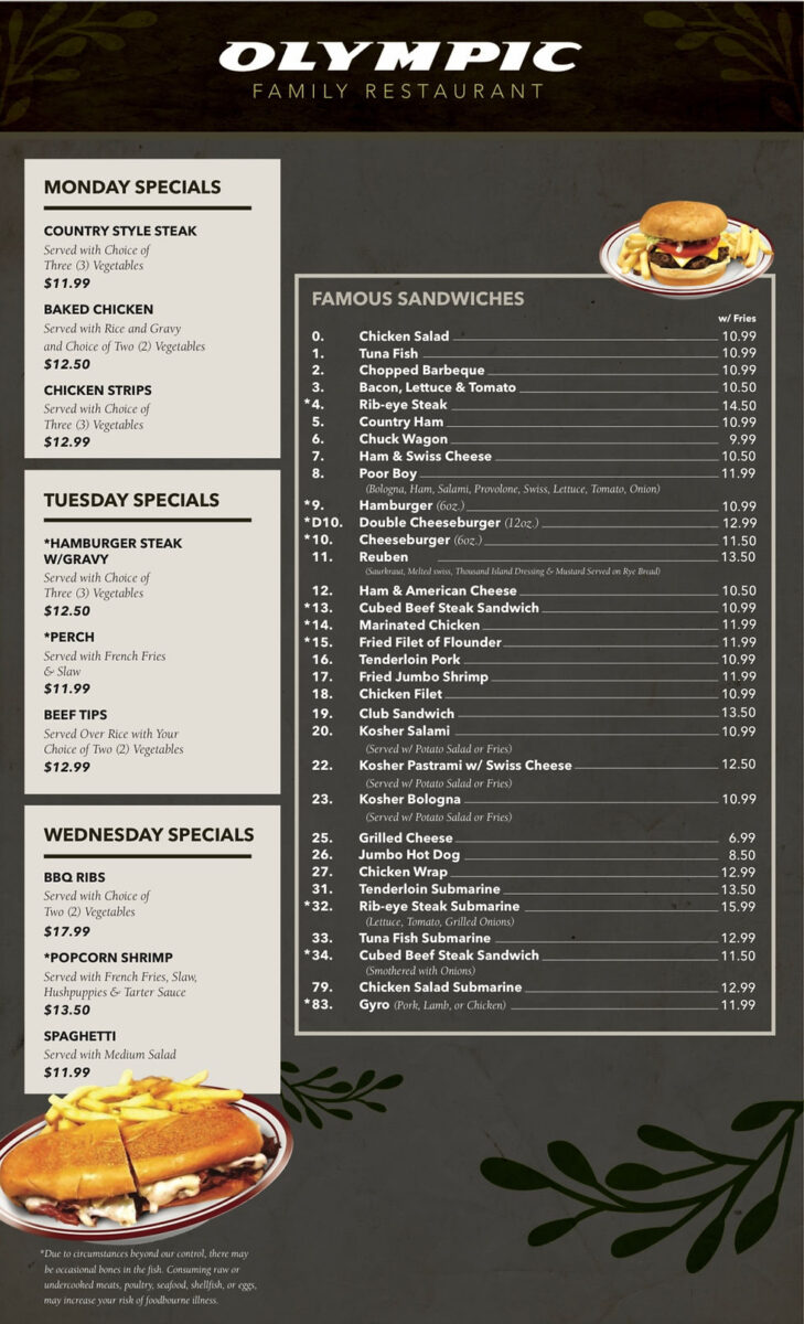 olympic family restaurant kernersville nc menu: The Ultimate Guide to Kernersville’s Classic Family Diner