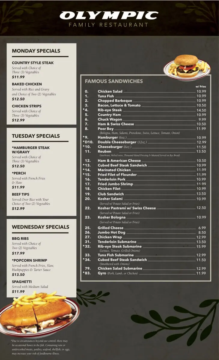 olympic family restaurant kernersville nc menu: The Ultimate Guide to Kernersville’s Classic Family Diner