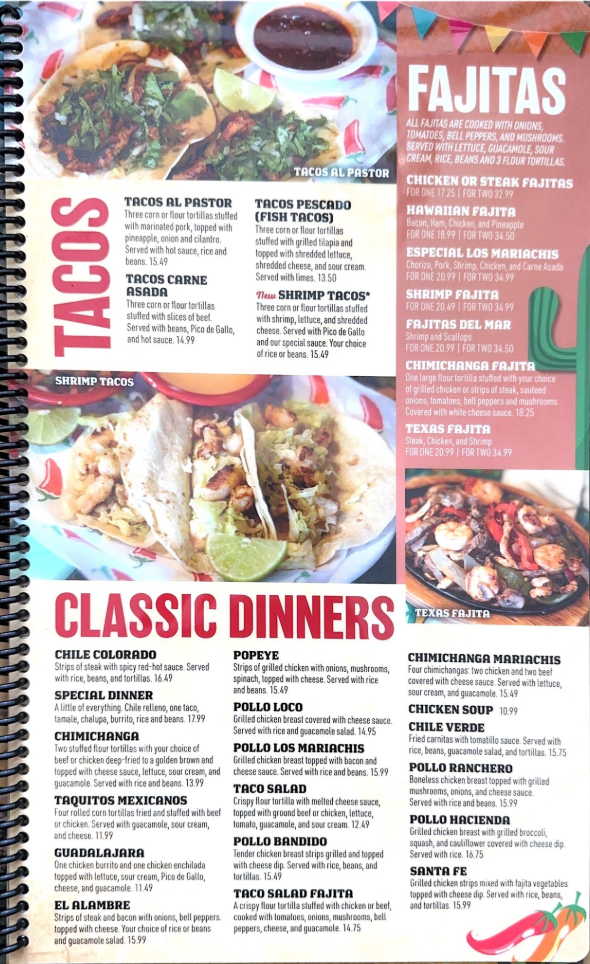 los mariachis mexican restaurant menu: An In-Depth Culinary Guide to the Signature Dinner Entrees