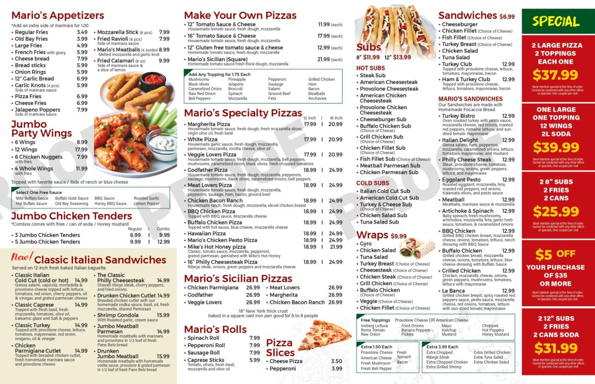 The Definitive mario's pizza and restaurant queens new york menu Guide: A Deep Dive into Classic and Specialty Italian Cuisine