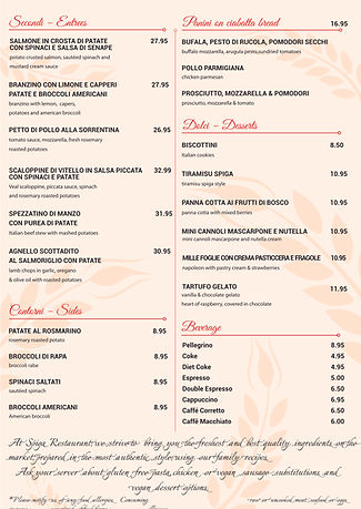 The Definitive Guide to the spiga restaurant menu and Authentic Roman-Style Dining