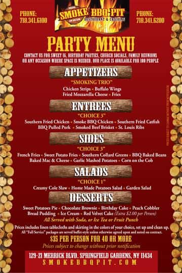 springfield gardens restaurant menu: A Comprehensive Review of Smoke BBQ Pit's Offerings