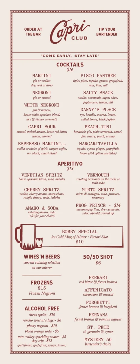 menu capri restaurant: A Comprehensive Guide to Indianapolis' Premier Italian Dining Selection