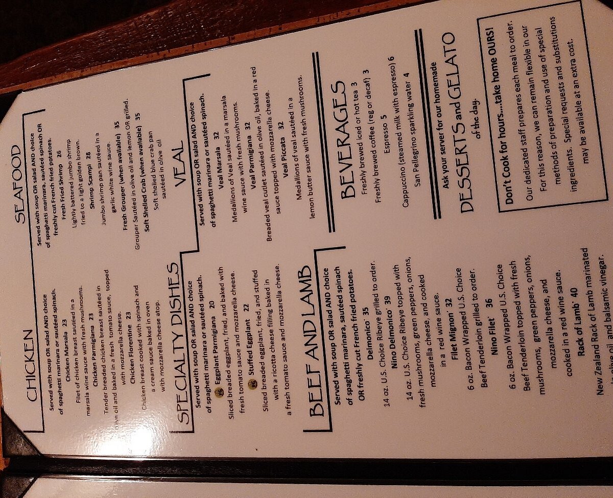 Mom and Dad's Italian Restaurant Menu: Thomasville's Guide to Authentic Dishes and Dining Options