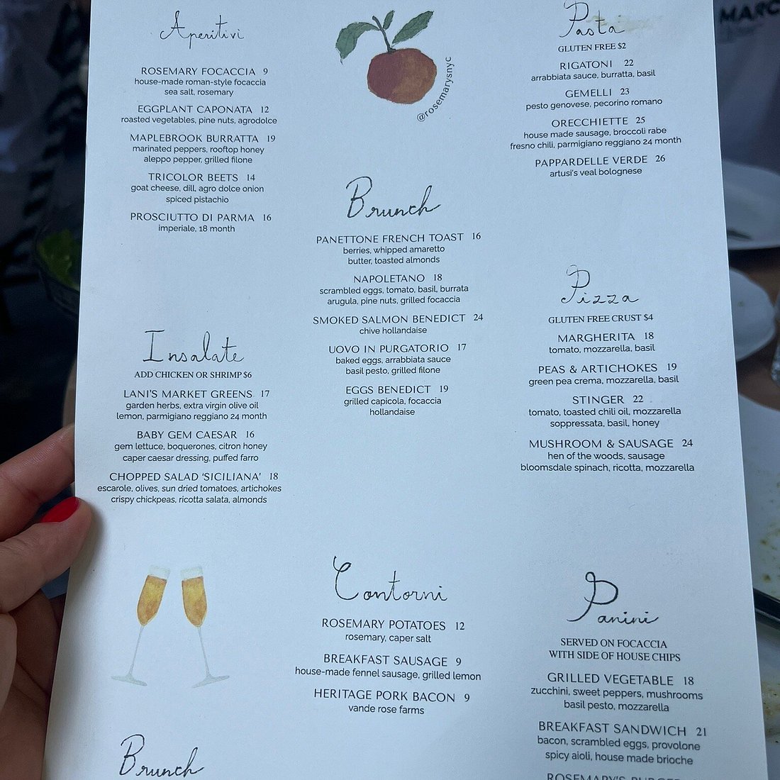 rosemary restaurant menu: An In-Depth Guide to the Italian-Inspired Offerings at Rosemary's East