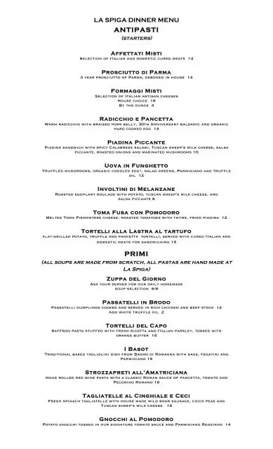 The Definitive Guide to the spiga restaurant menu and Authentic Roman-Style Dining
