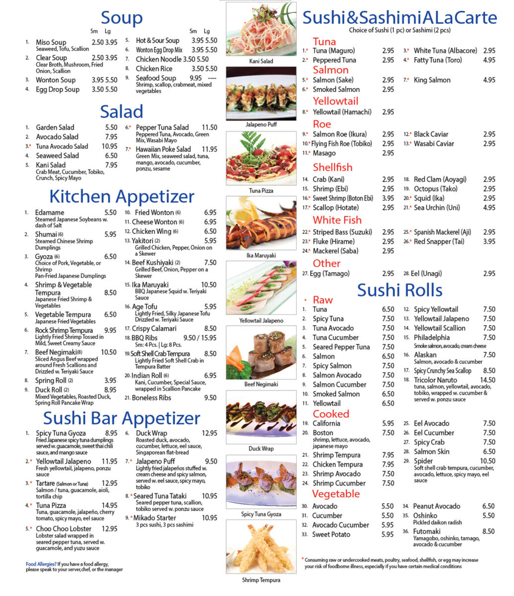 Mikado Sushi Japanese Restaurant Menu - A Deep-Dive Analysis of Traditional and Premium Offerings