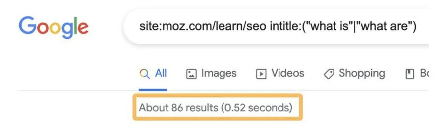 Counting recipe or menu information pages on a competitor's website.