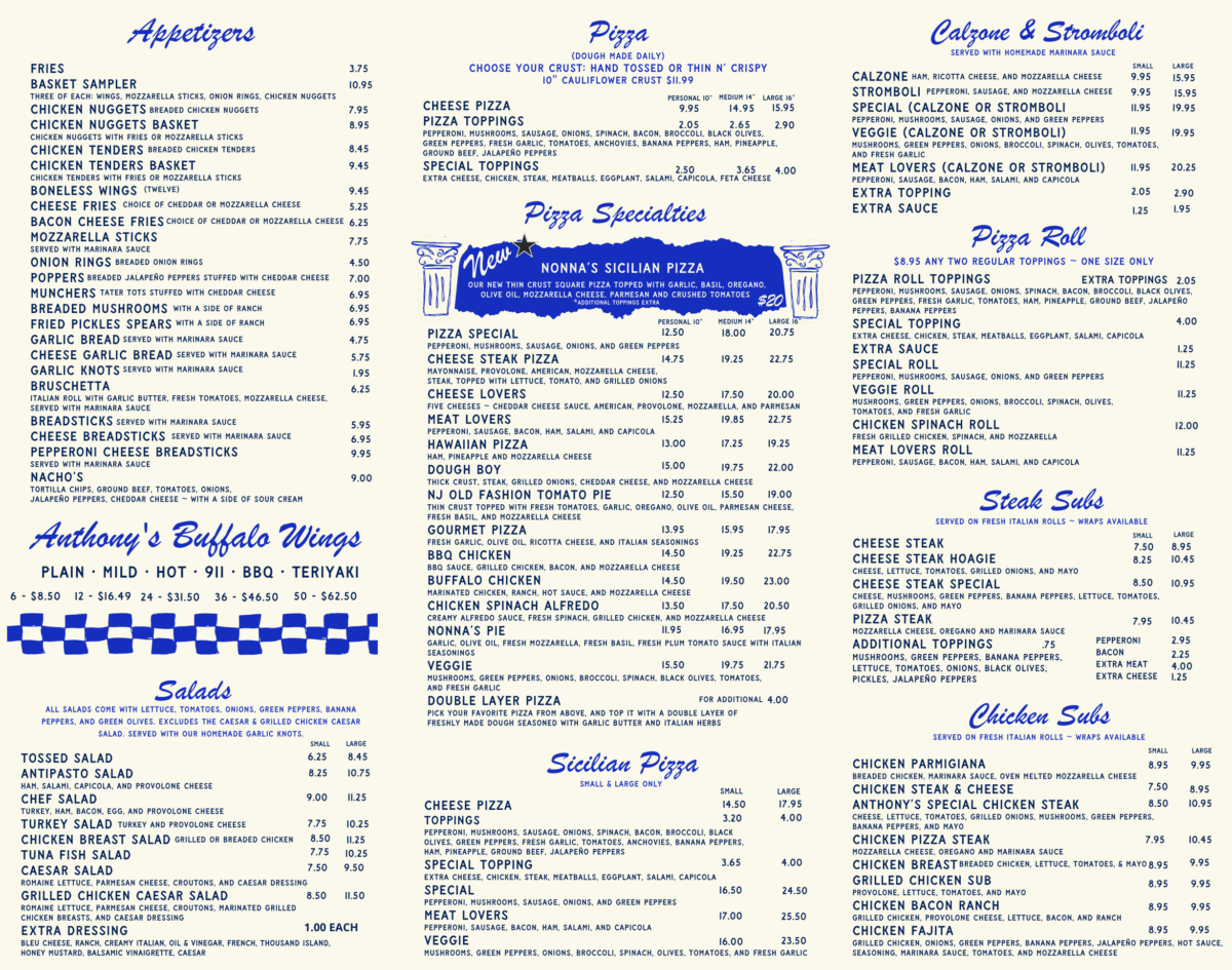 anthony's restaurant & pizzeria menu: An In-Depth Culinary Analysis of Enfield's Italian Mainstay