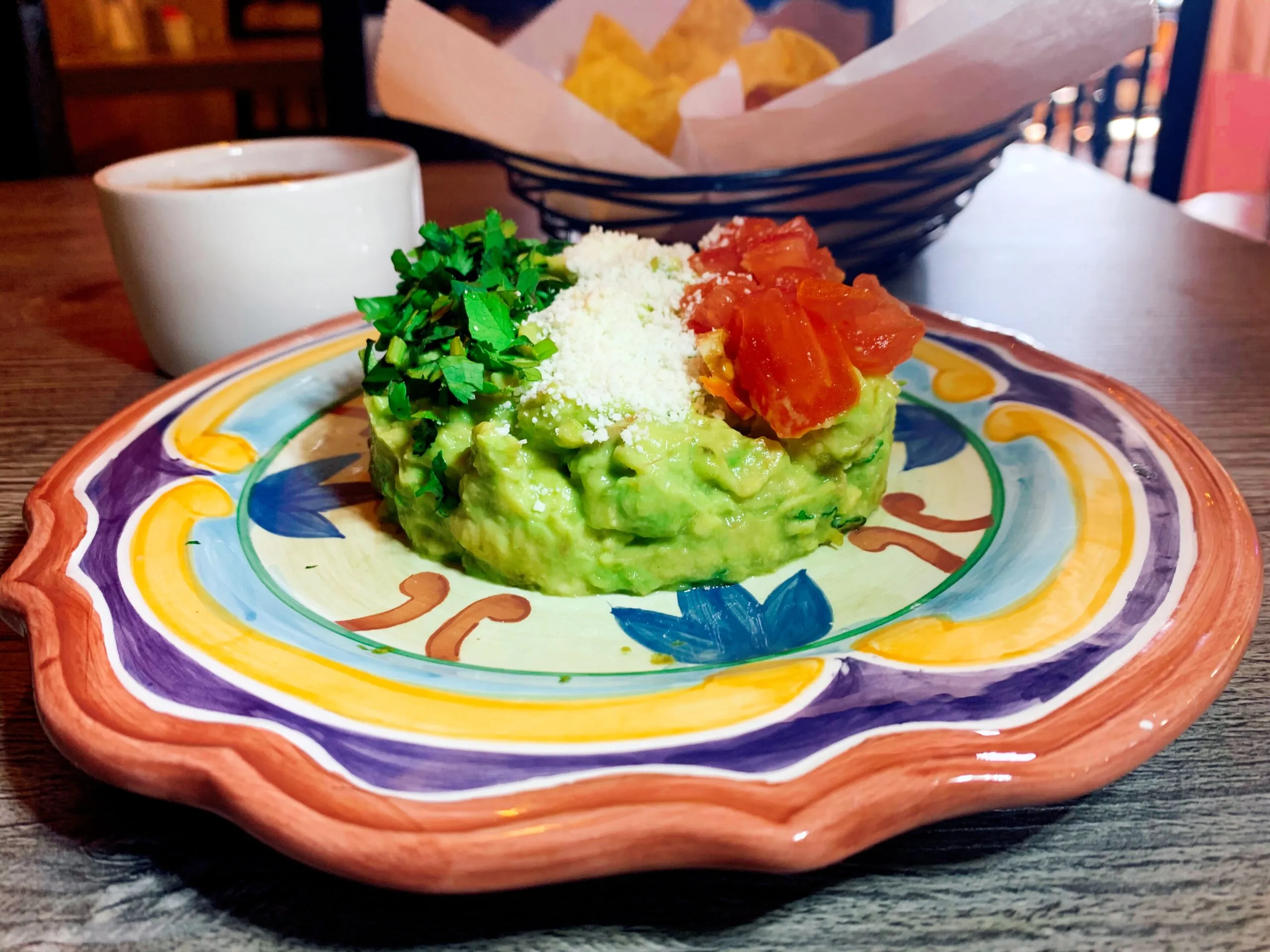Fresh Guacamole with cotija cheese on the allintitle:tlaquepaque restaurant menu
