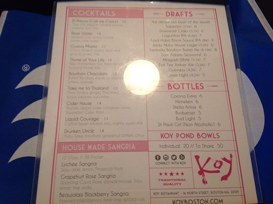 koy restaurant boston menu: The Essential Guide to Korean, Noodle, and Sushi Offerings in Boston's North End