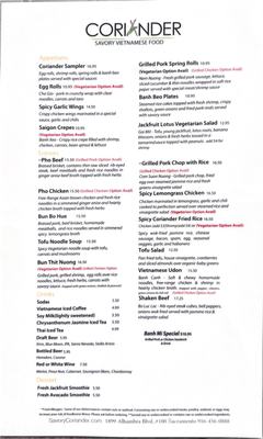 coriander vietnamese restaurant menu: Exploring Authentic Vietnamese Flavors in Sacramento's Premier Dining Spot