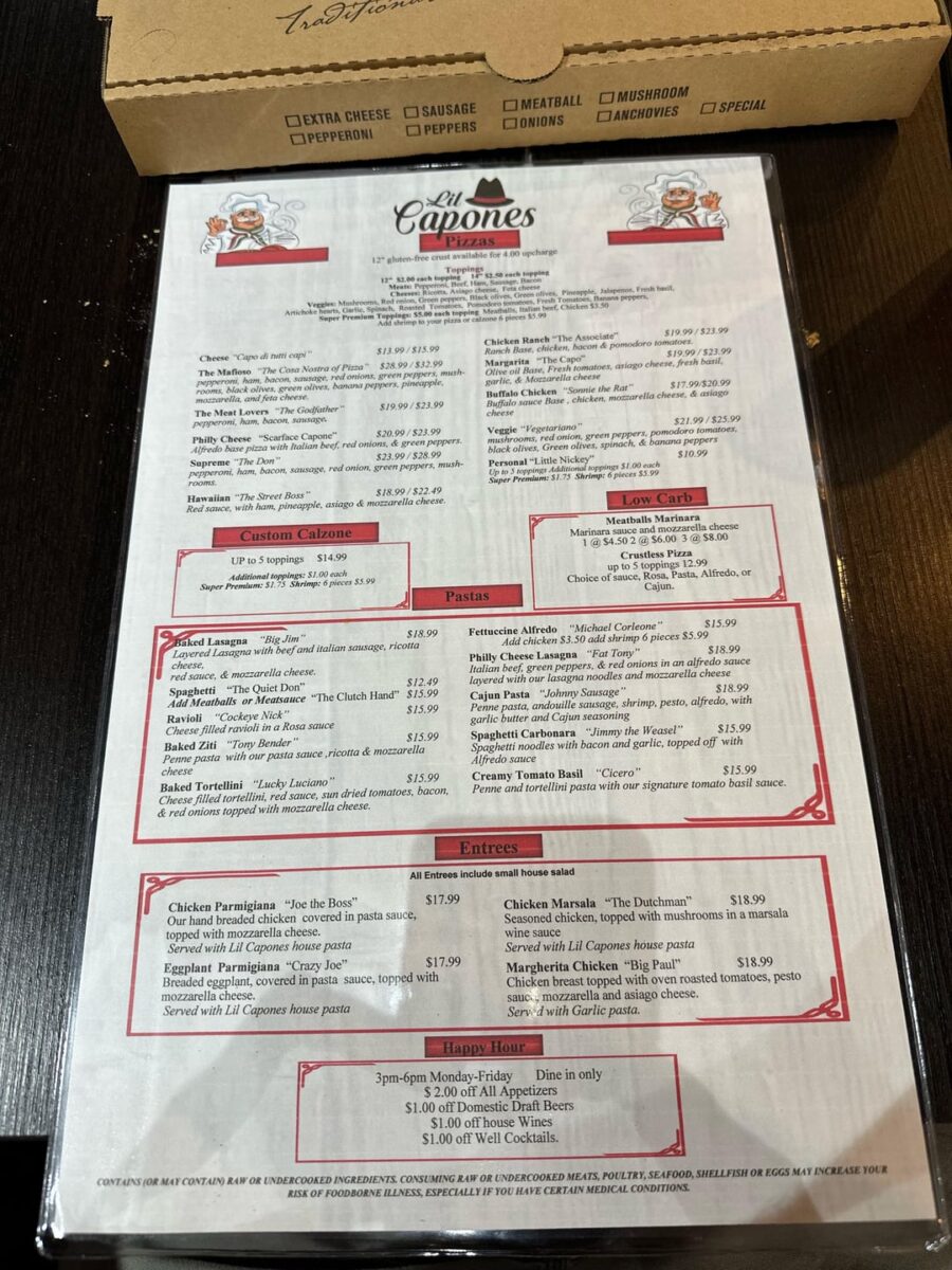 A Deep Dive Analysis of the capones restaurant menu: A Comprehensive Guide