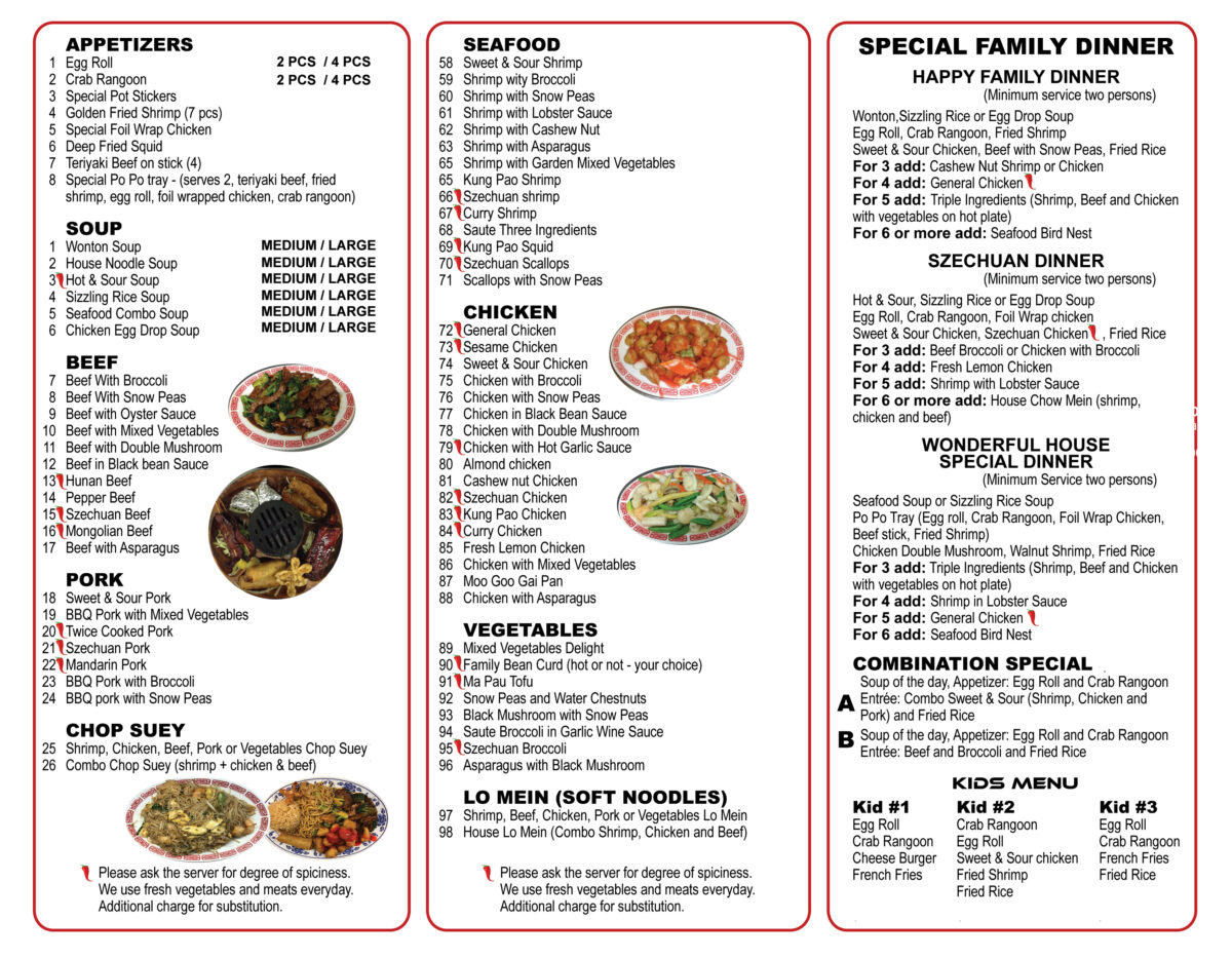 wonderful house chinese restaurant menu: A Full Review of Pricing, Offerings, and Dining Experience in Trinidad, CO