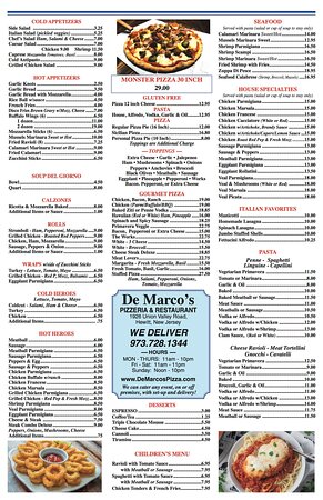 DeMarco's Pizzeria & Restaurant Menu: A Deep Dive into Pricing and Signature Dishes