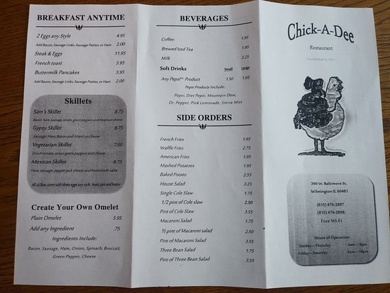 chick a dee restaurant menu A Comprehensive Guide to the Wilmington Diner's Comfort Food Classics