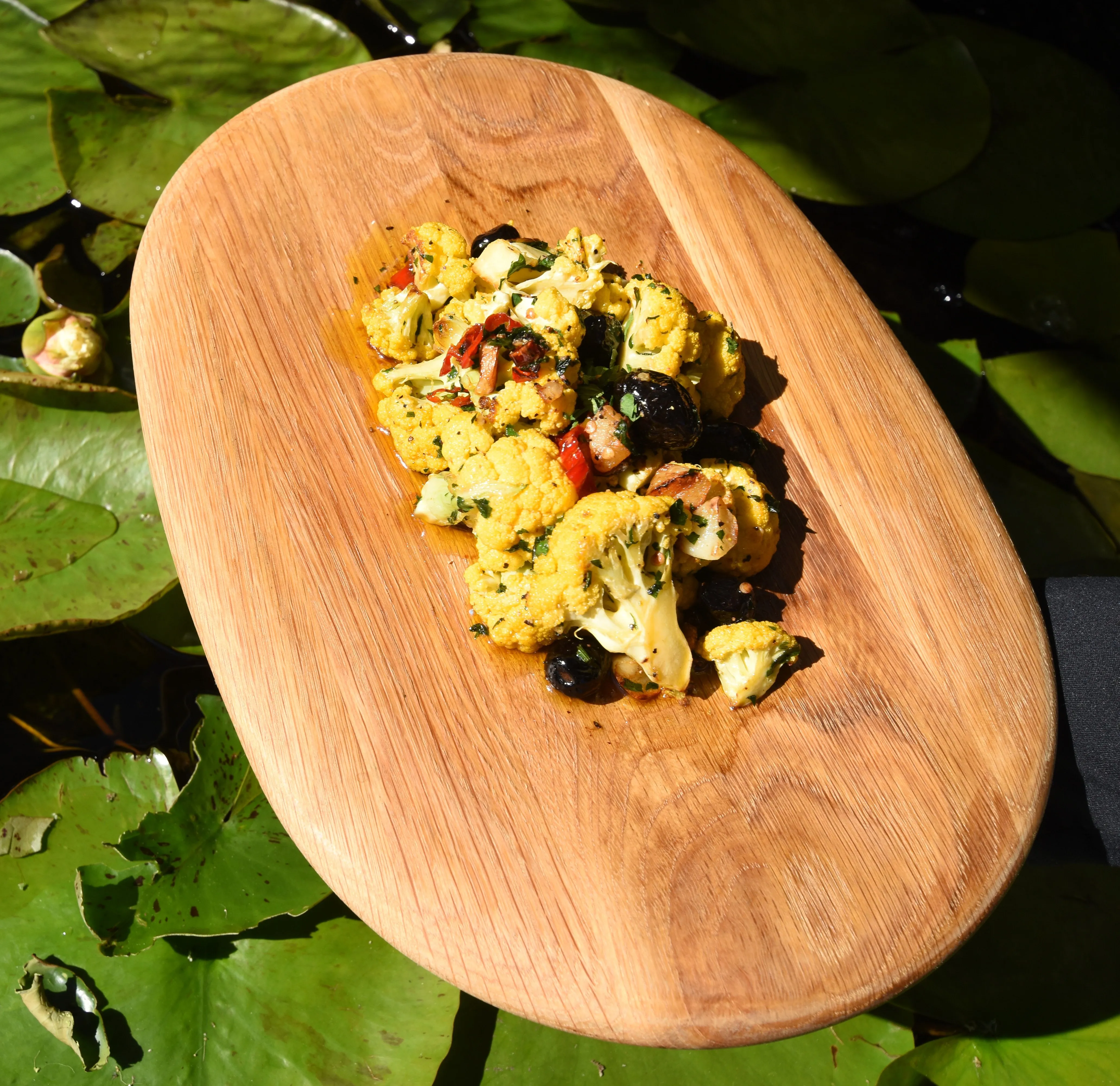 Freshly sourced cauliflower and simple preparation on the seasonal jazzy restaurant menu