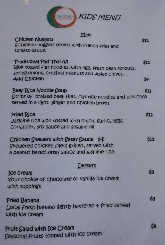 Original Thai Restaurant Menu at Chantara Fiji: An Authentic Southern Thai Culinary Journey