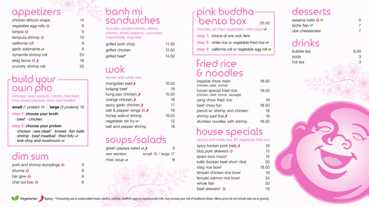 pink buddha restaurant menu: A Comprehensive Review of Davie's Extensive Chinese, Dim Sum, and Asian Fusion Offerings