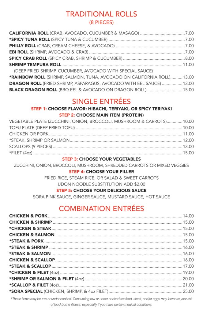sora japanese restaurant menu: A Deep Dive into Pisgah Forest's Culinary Offerings and Pricing Strategy