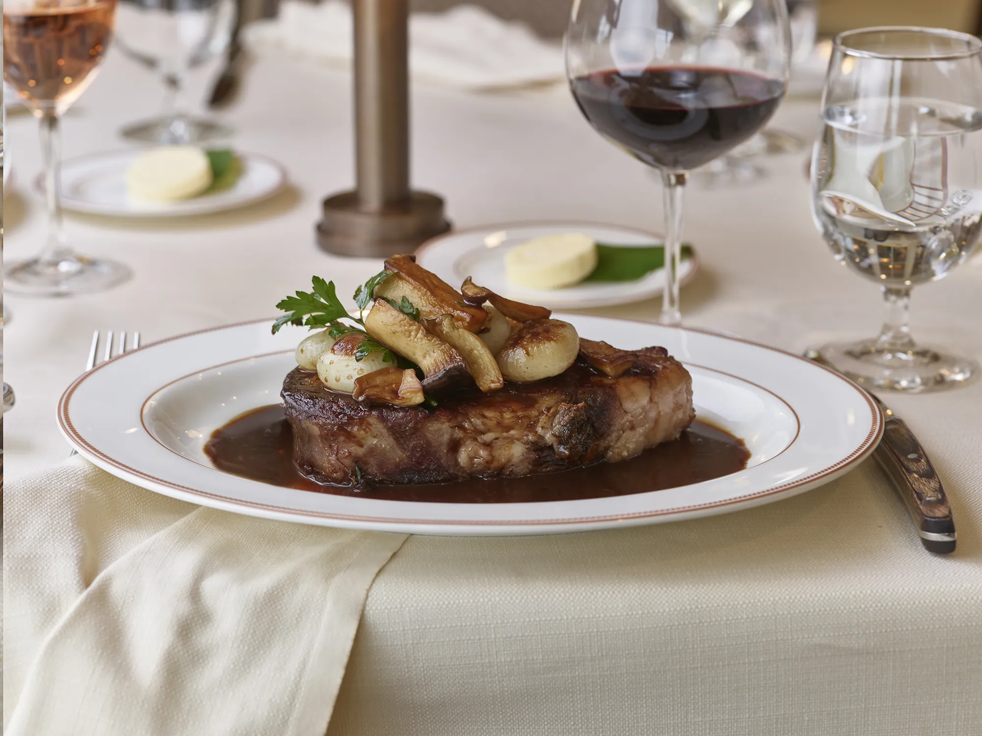 28-Day Dry-Aged Bone-in Prime Ribeye, a highlight of The Bartolotta Restaurant's allintitle:commodore restaurant menu