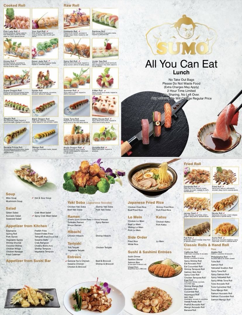 Sumo Sushi Restaurant Menu - A Definitive Guide to Signature Rolls and Comprehensive Japanese Cuisine Offerings